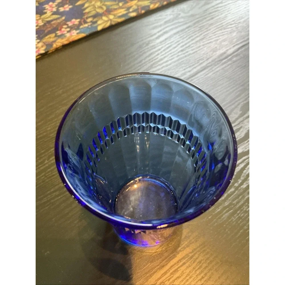 Vintage Anchor Hocking Roulette Cobalt‎ Blue 4.25